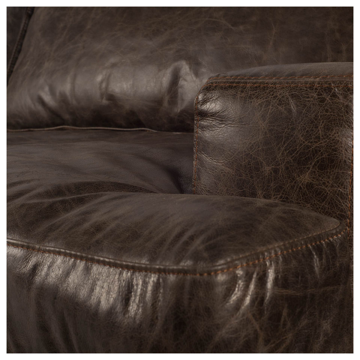 Colburne Brown Leather Oversized Club Chair