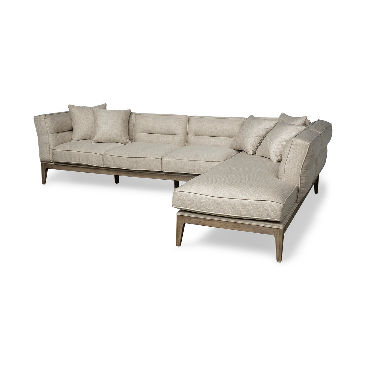 Denali Right Chaise Beige Upholstered Sectional