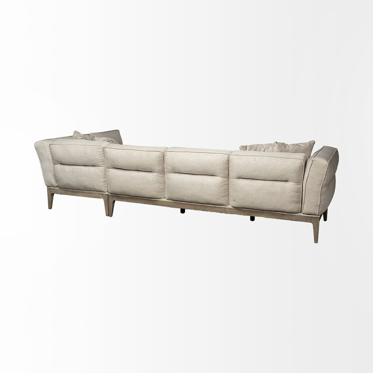Denali Right Chaise Beige Upholstered Sectional