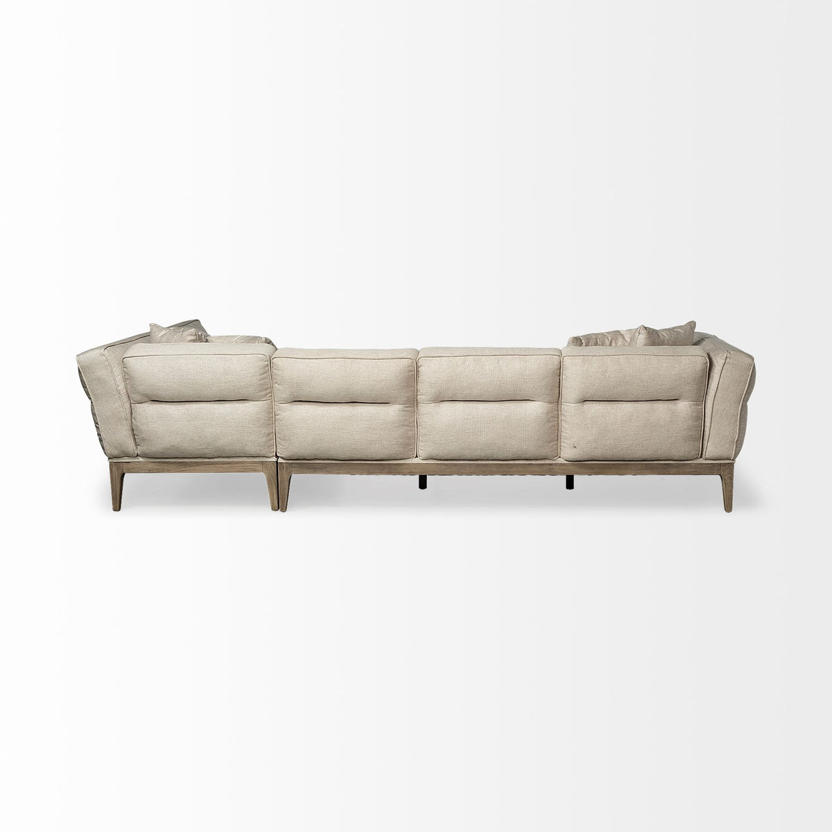 Denali Right Chaise Beige Upholstered Sectional