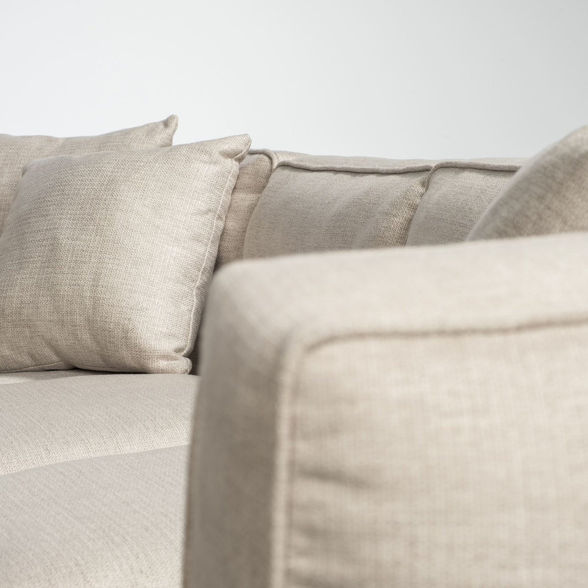 Denali Left Chaise Beige Upholstered Sectional