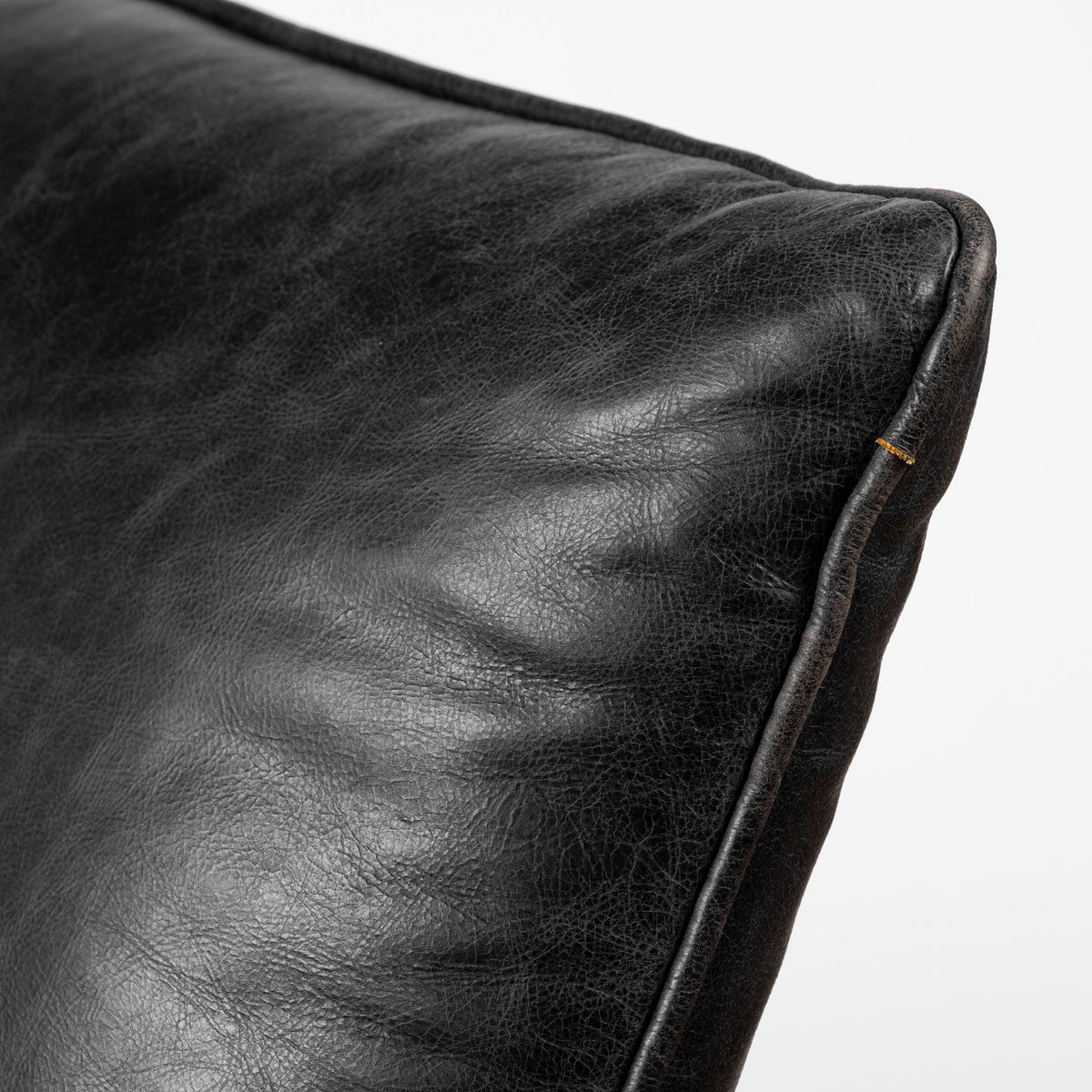 Flavelle Black Genuine Leather Slipper Chair