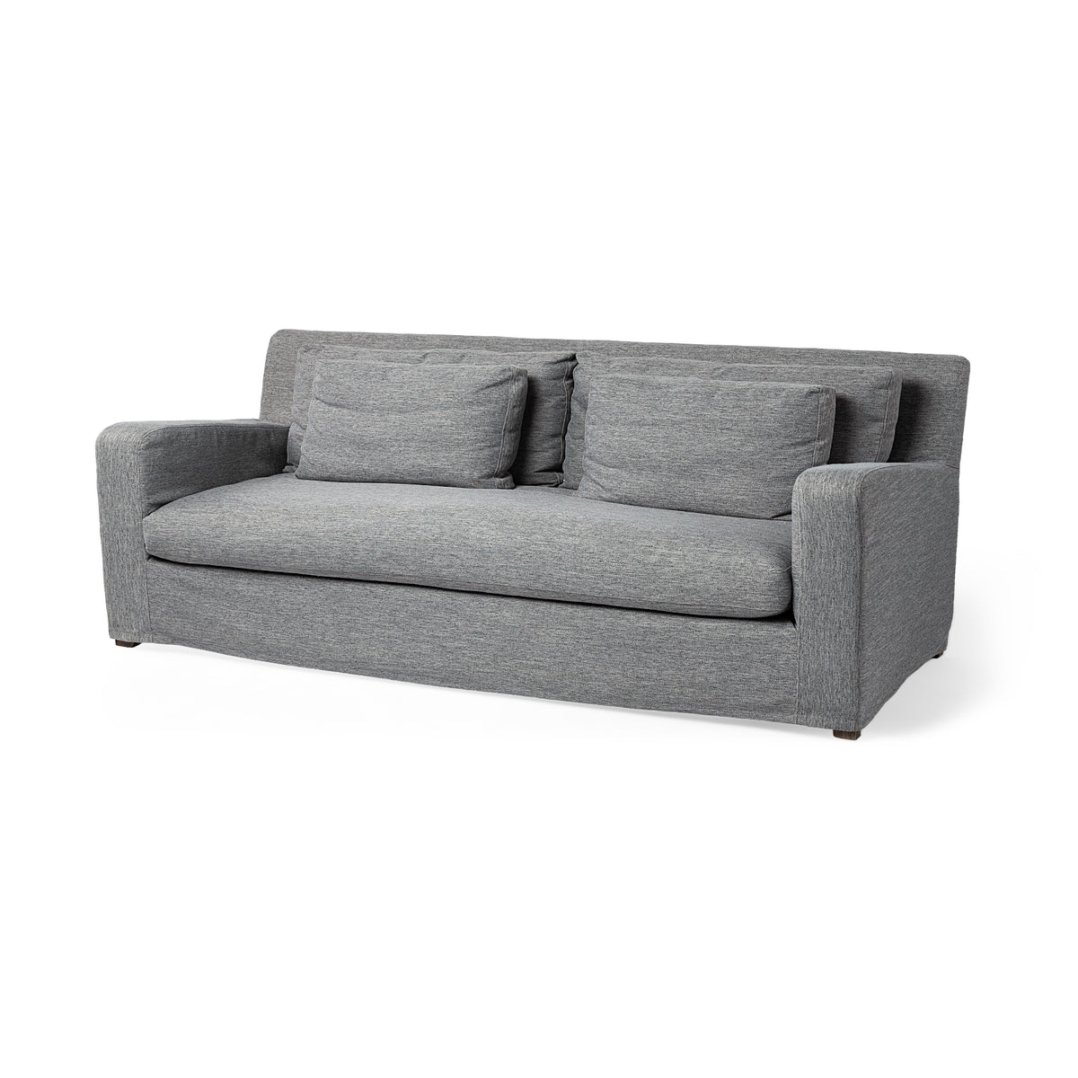 Denly Castlerock Gray Slipcover 3-Seater Sofa