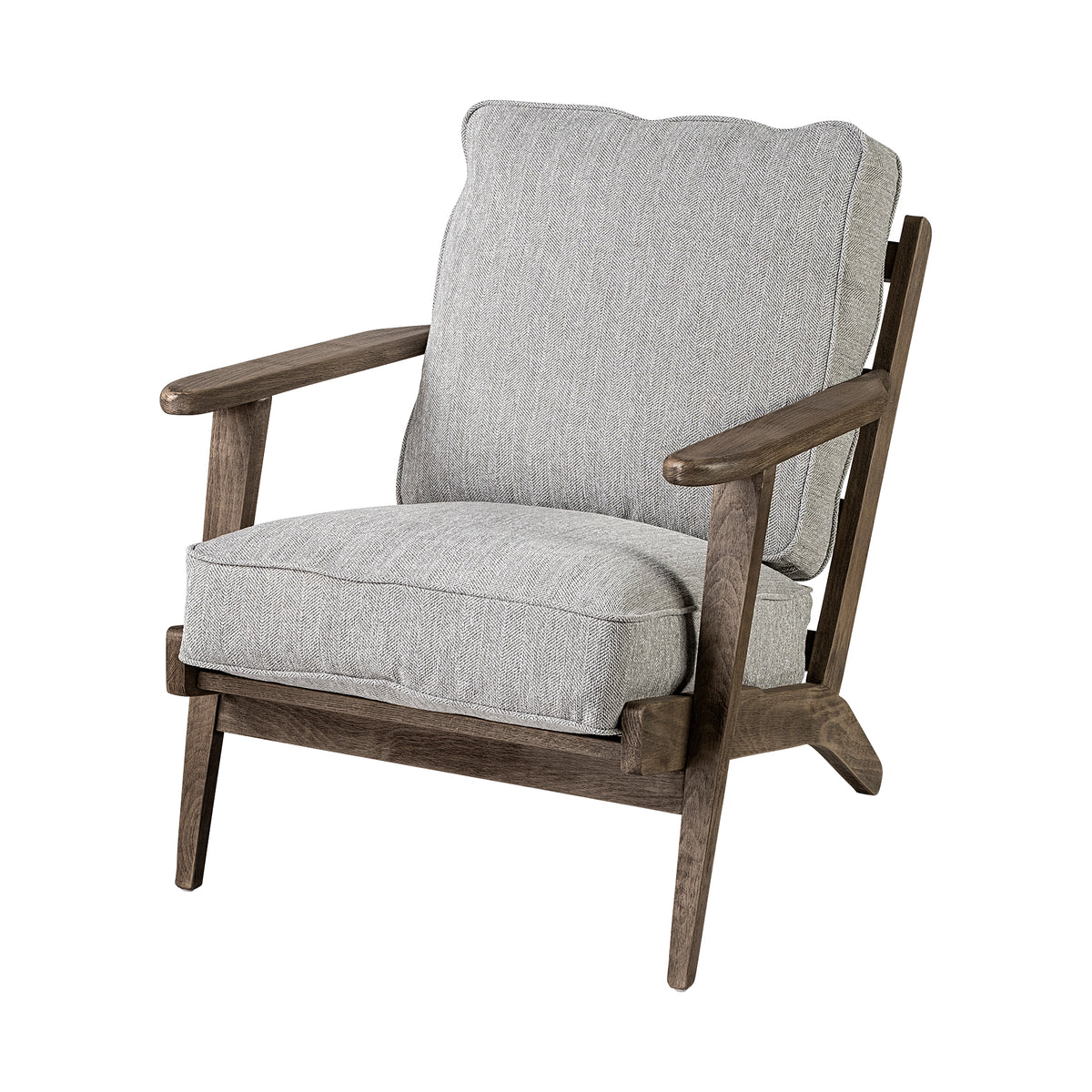 Olympus Frost Gray Fabric Accent Chair
