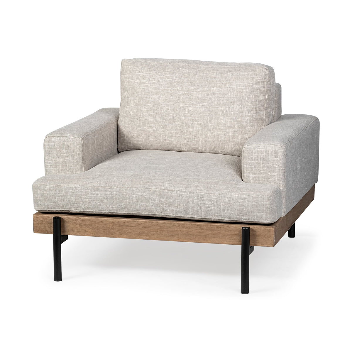 Colburne Beige Fabric Oversized Accent Chair