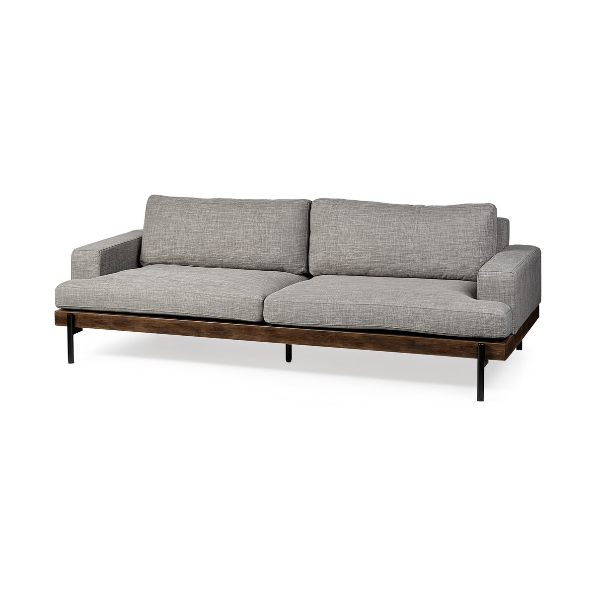 Colburne Gray Upholstered 3-Seater Sofa