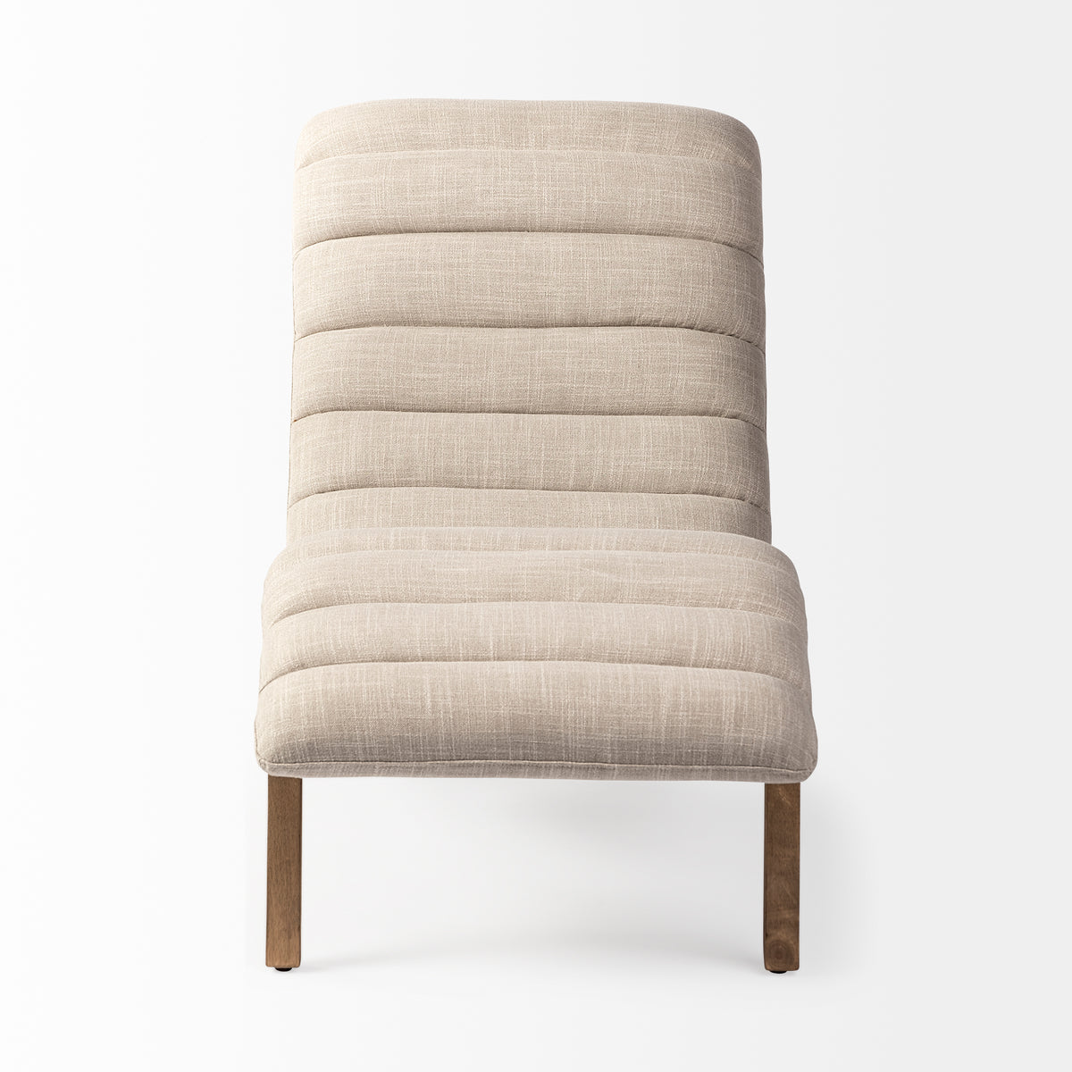 Pierre Beige Fabric Armless Chaise Lounge