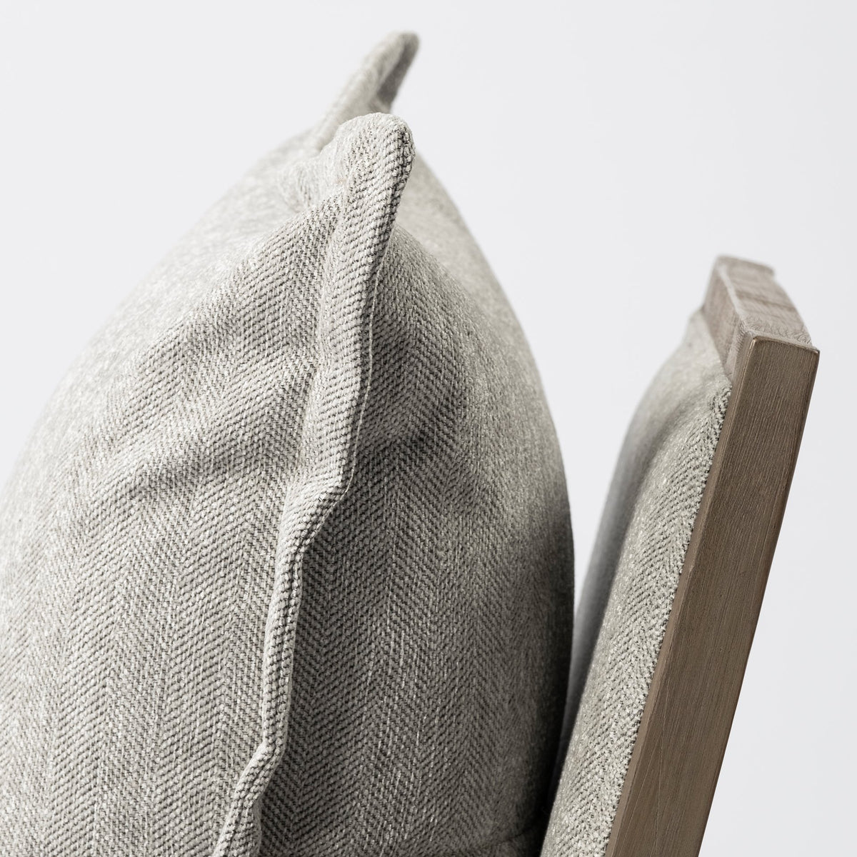 Sherlock Frost Gray Fabric Wood Frame Accent Chair
