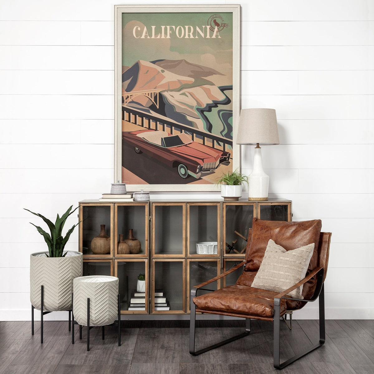 Hornet Brown Genuine Leather Accent Chair