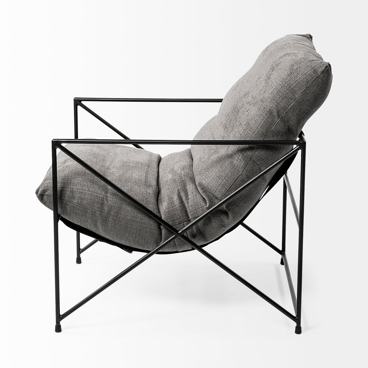 Leonidas Gray Fabric Accent Chair