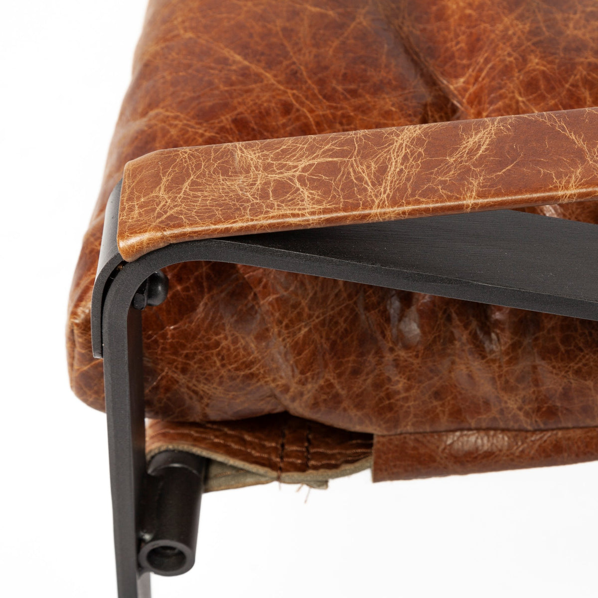 Hornet Brown Genuine Leather Accent Chair