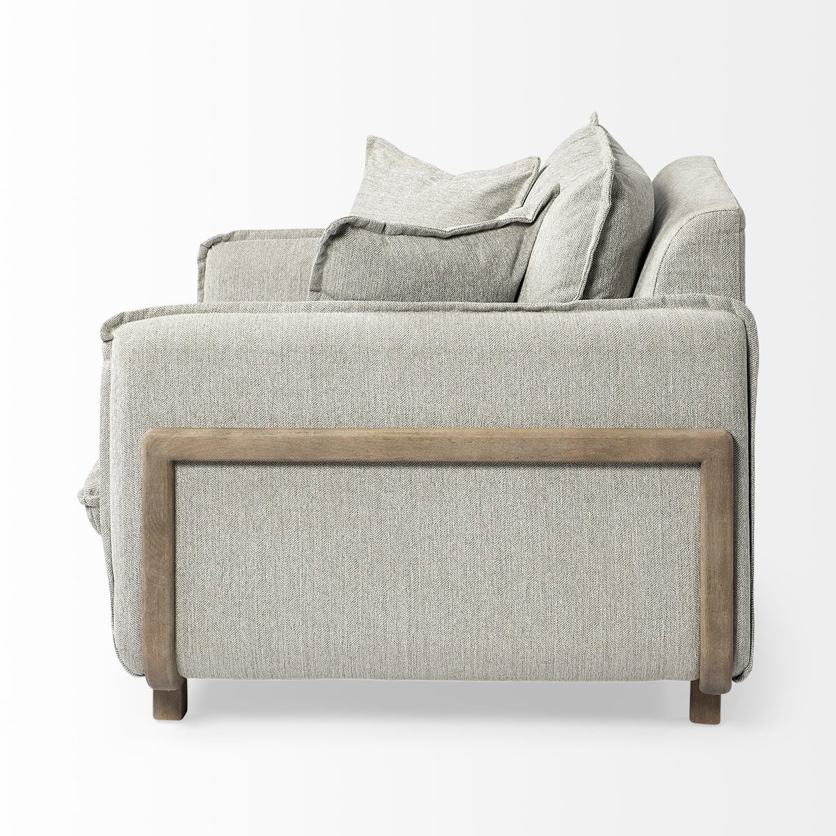 Roy Frost Gray Upholstered Arm Chair