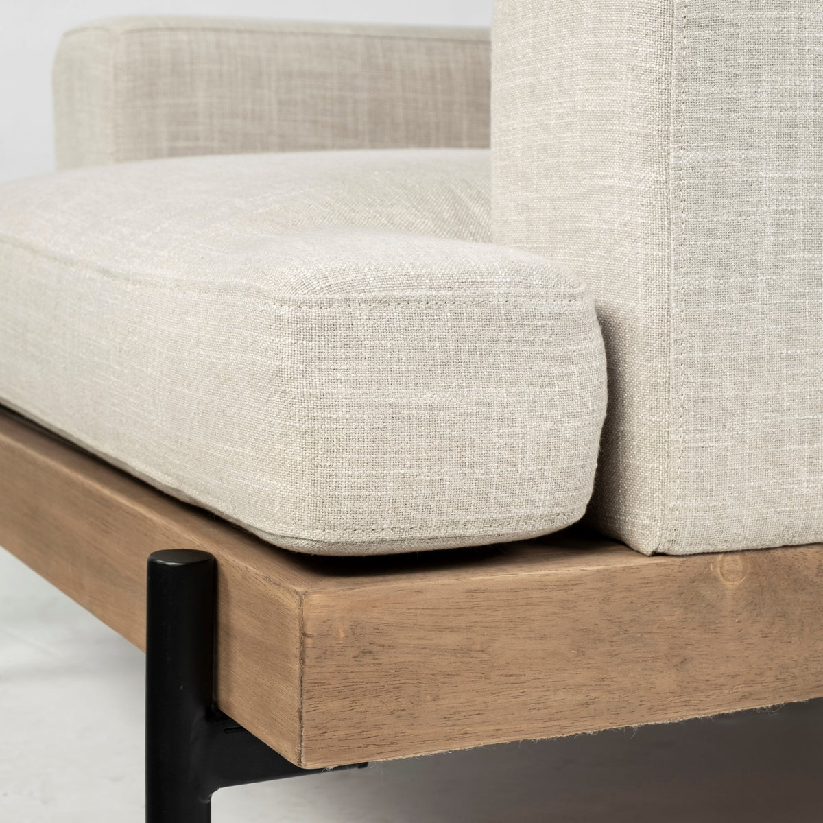 Colburne Beige Fabric Oversized Accent Chair