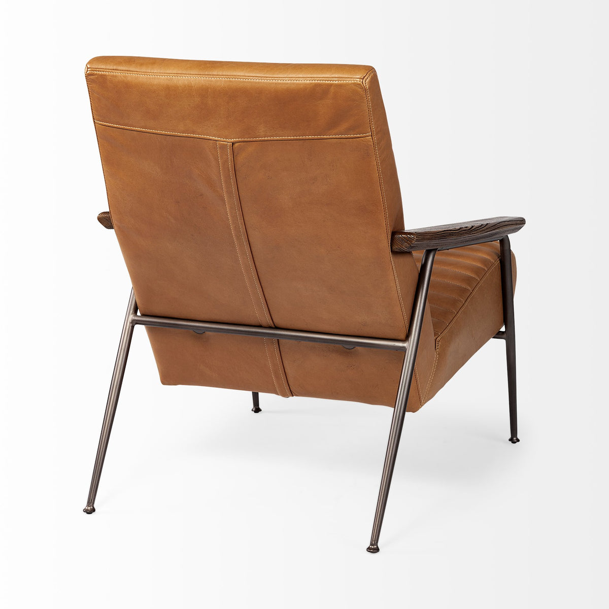 Grosjean Cognac Leather Accent Chair