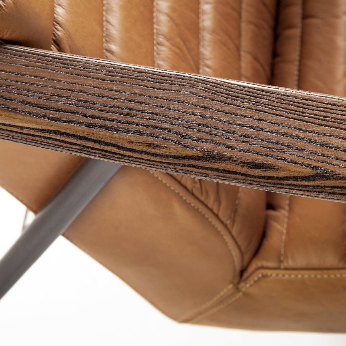 Grosjean Cognac Leather Accent Chair