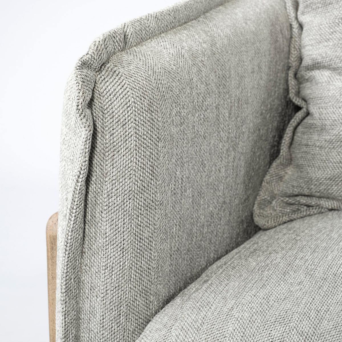 Roy Frost Gray Upholstered 3-Seater Sofa