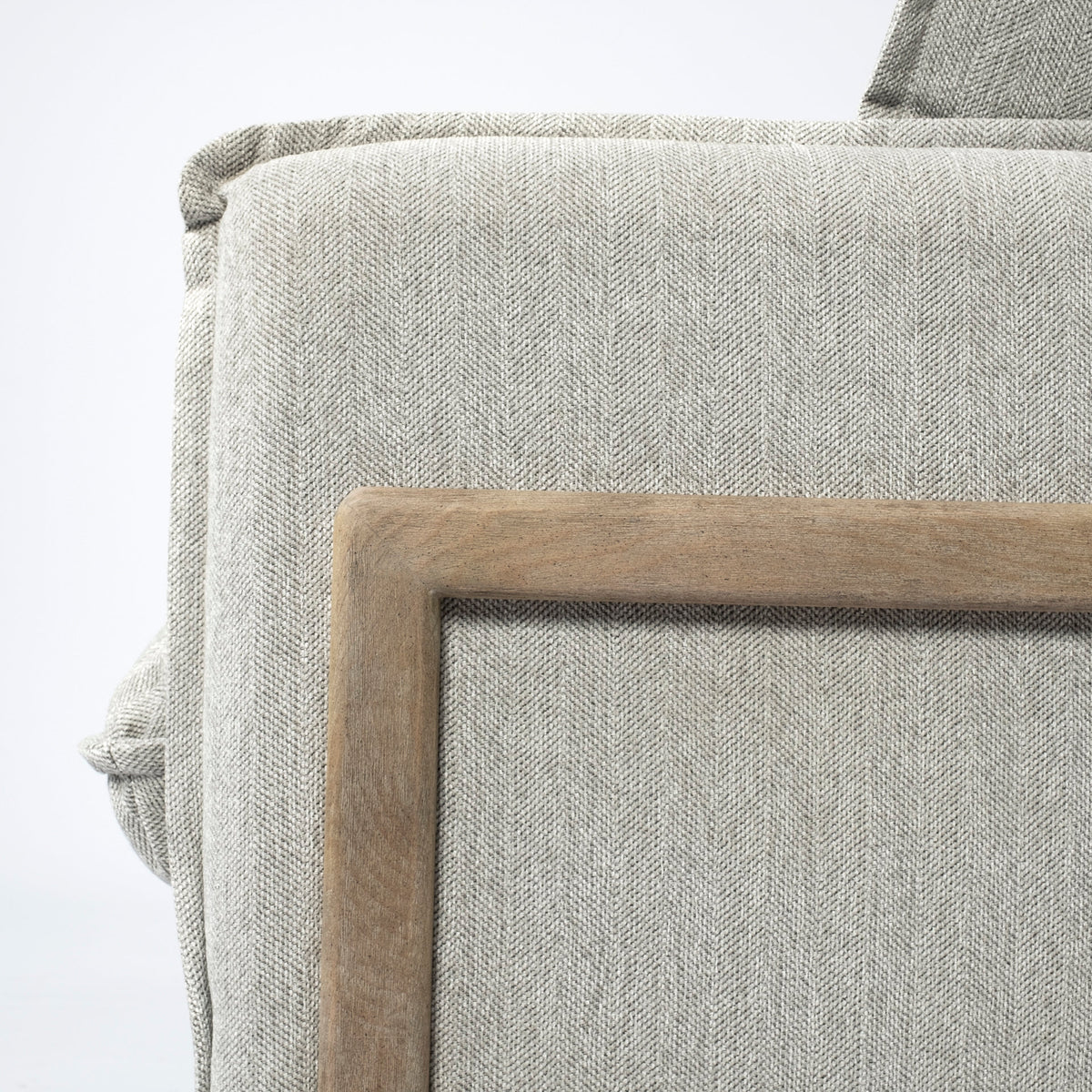 Roy Frost Gray Upholstered 3-Seater Sofa