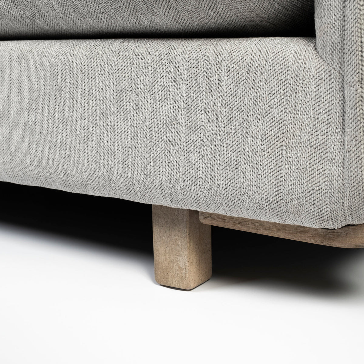 Roy Frost Gray Upholstered 3-Seater Sofa