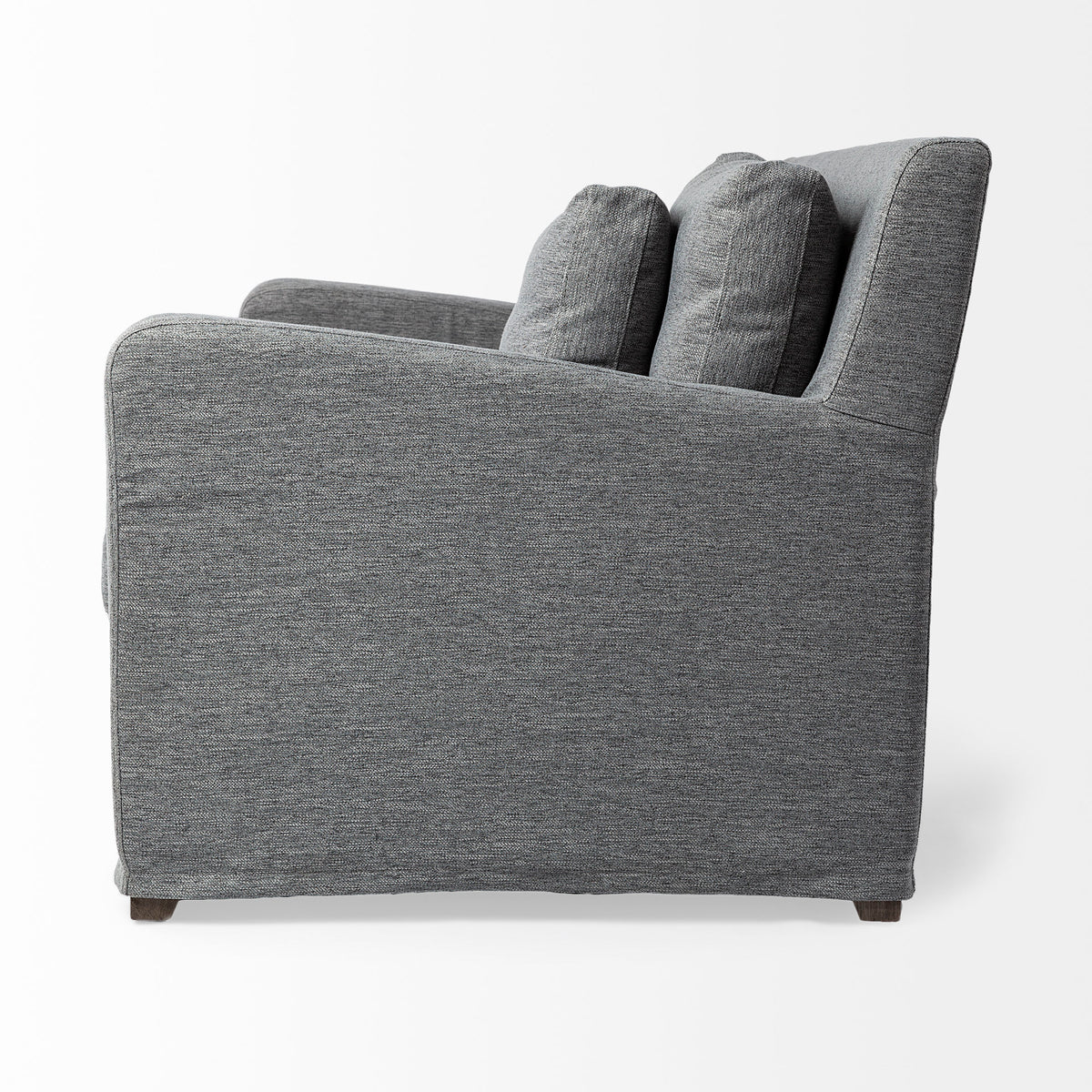 Denly Castlerock Gray Slipcover Arm Chair