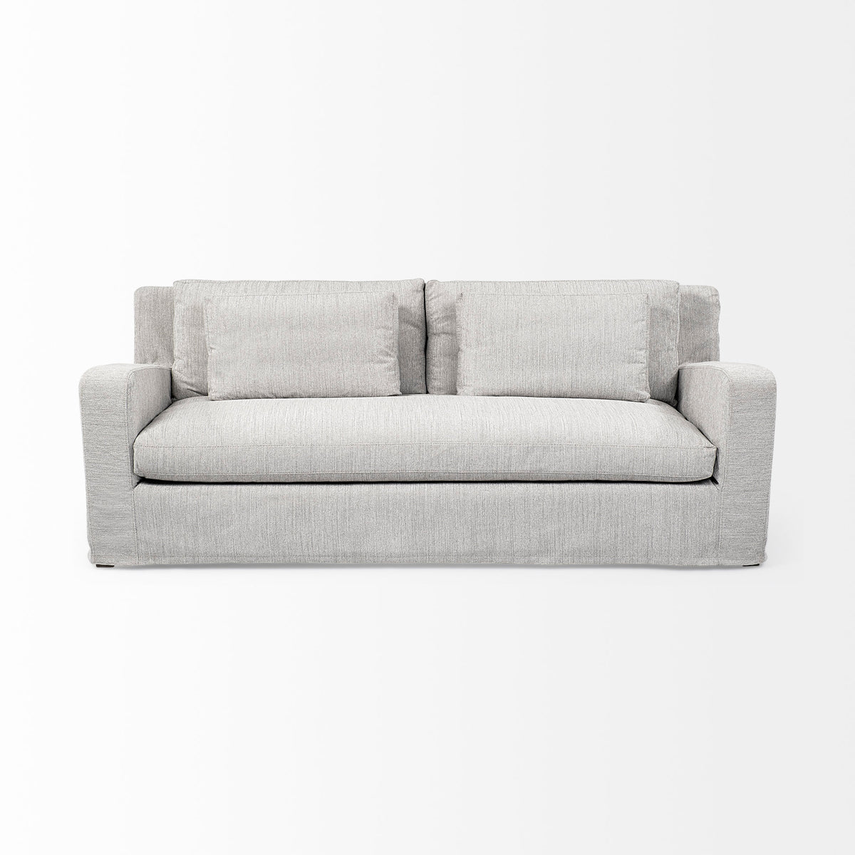 Denly Frost Gray Slipcover 3-Seater Sofa