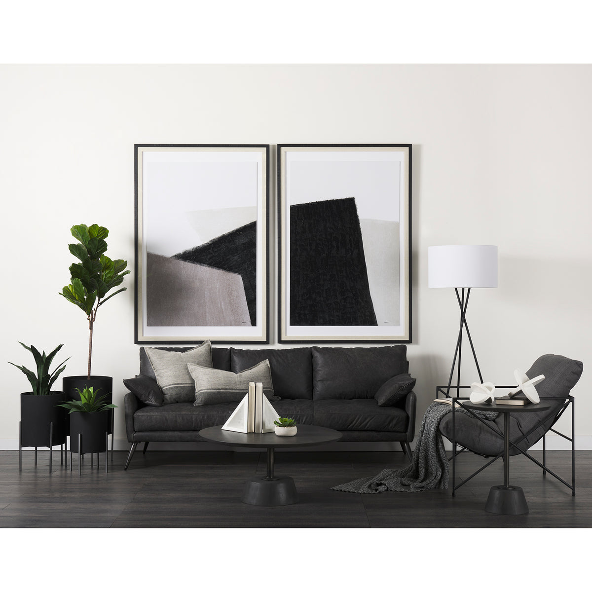 Leonidas Gray Fabric Accent Chair