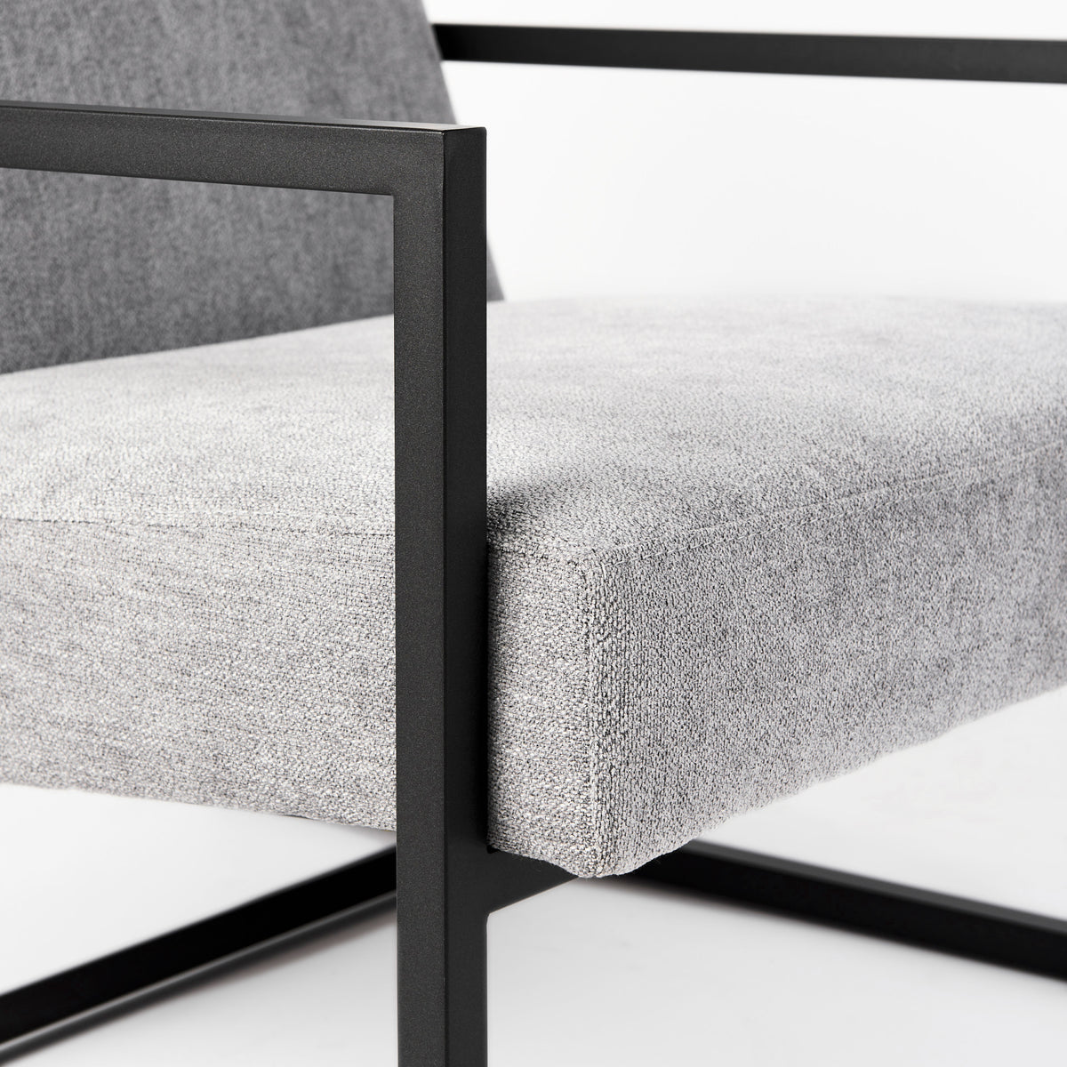 Armelle Gray Fabric Accent Chair