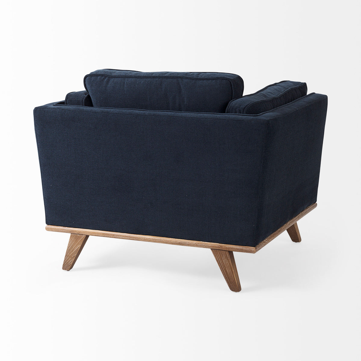 Brooks Navy Blue Fabric Arm Chair