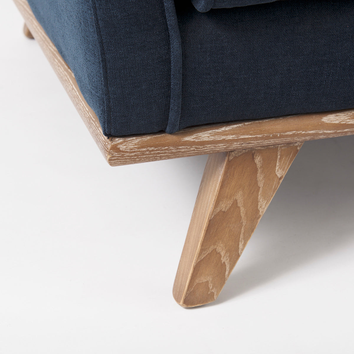 Brooks Navy Blue Fabric Arm Chair