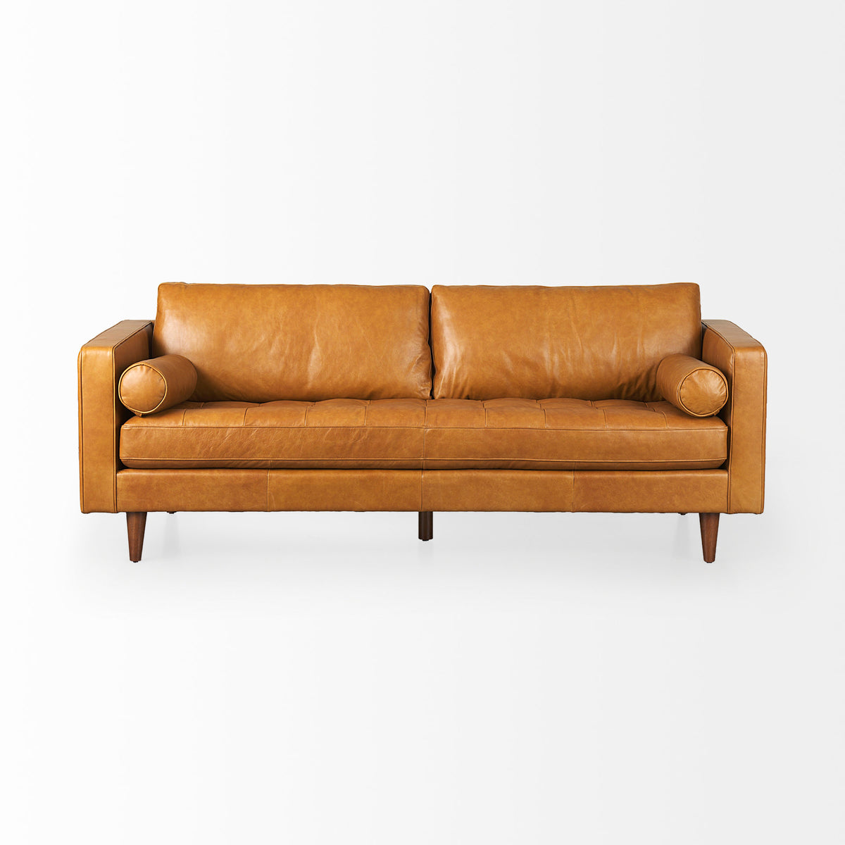 Svend Tan Genuine Leather 3-Seater Sofa