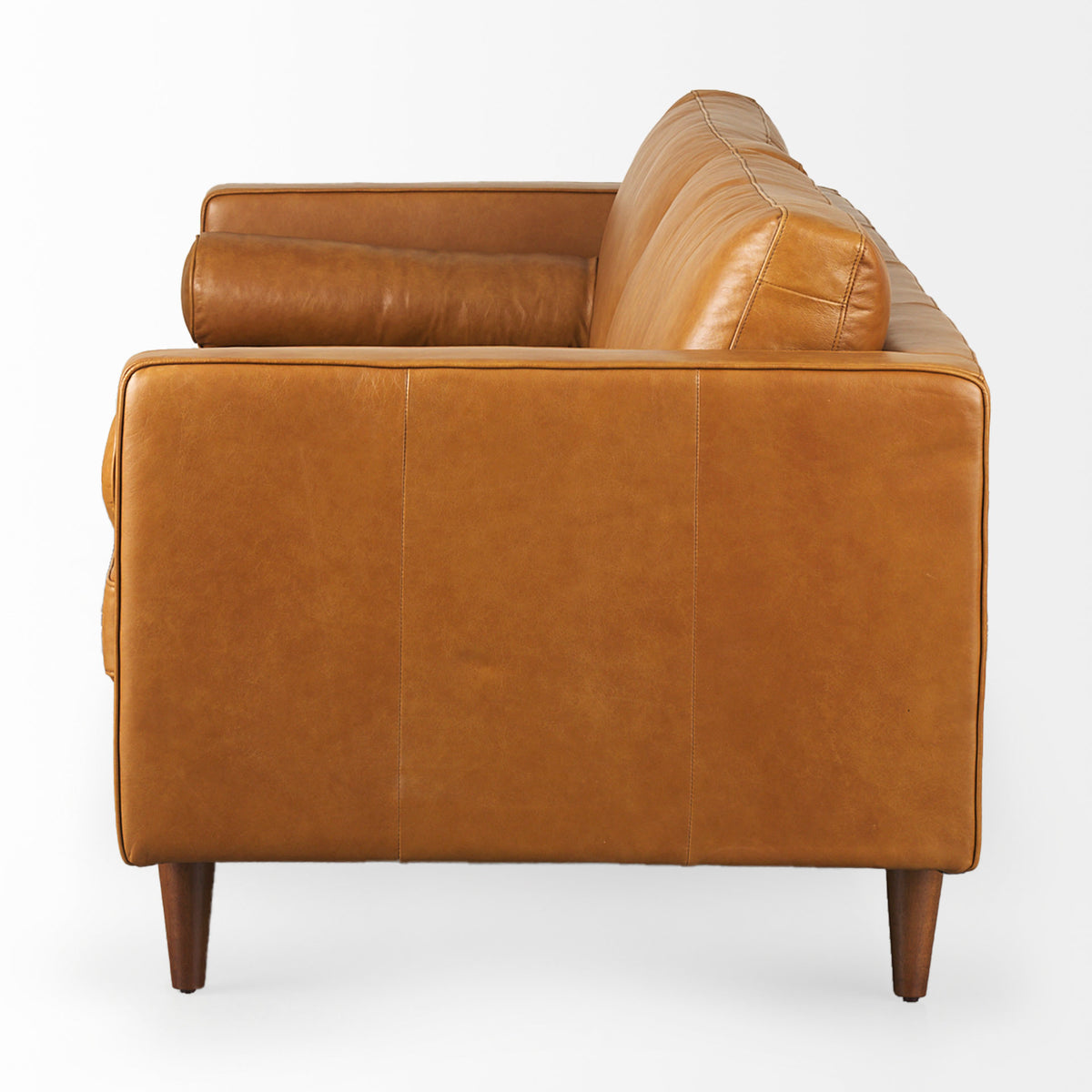 Svend Tan Genuine Leather 3-Seater Sofa
