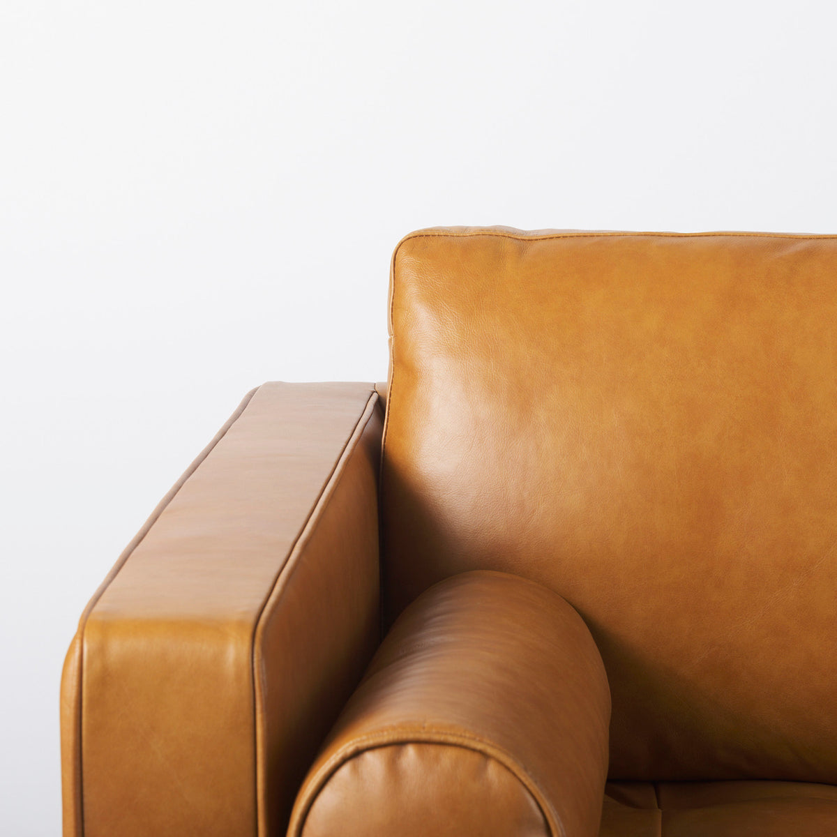 Svend Tan Genuine Leather 3-Seater Sofa