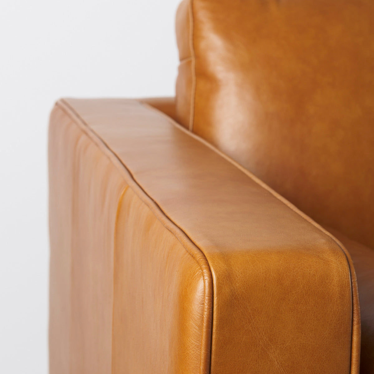 Svend Tan Genuine Leather 3-Seater Sofa