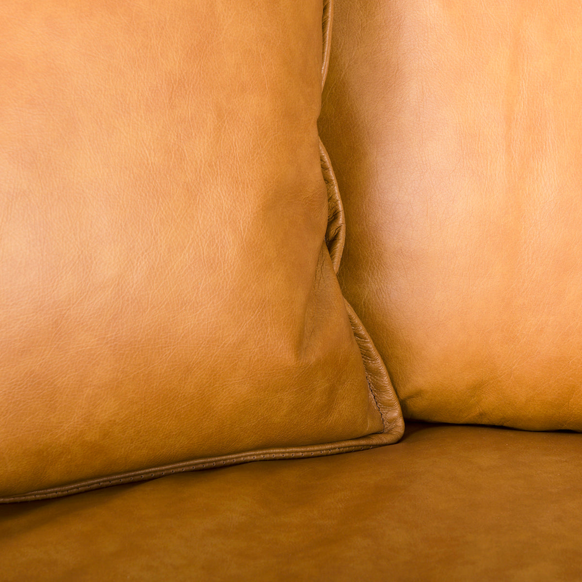 D'Arcy Right Chaise Tan Genuine Leather Sectional