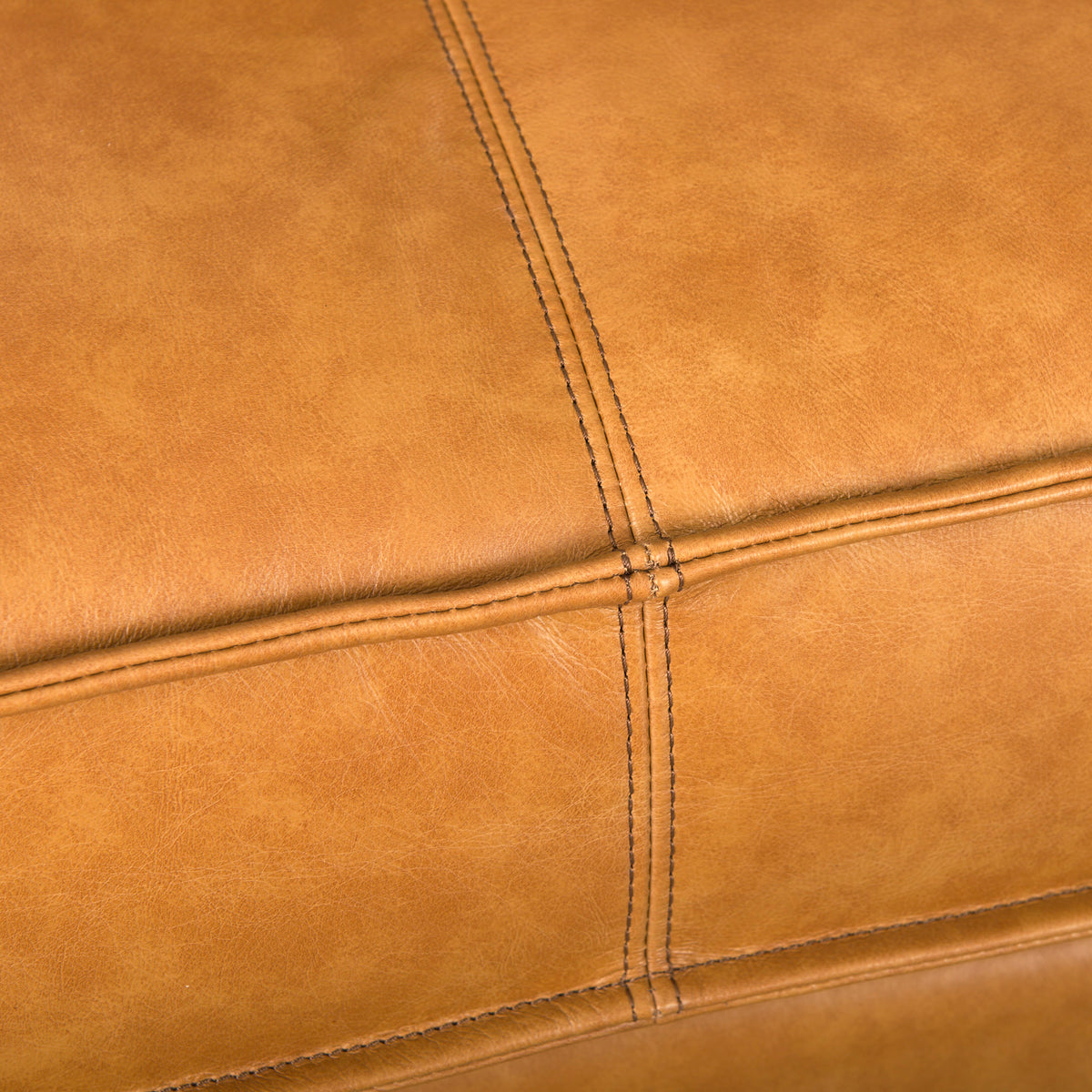 D'Arcy Right Chaise Tan Genuine Leather Sectional