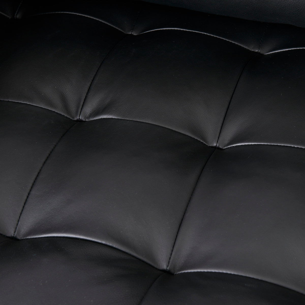 Svend Black Genuine Leather 3-Seater Sofa