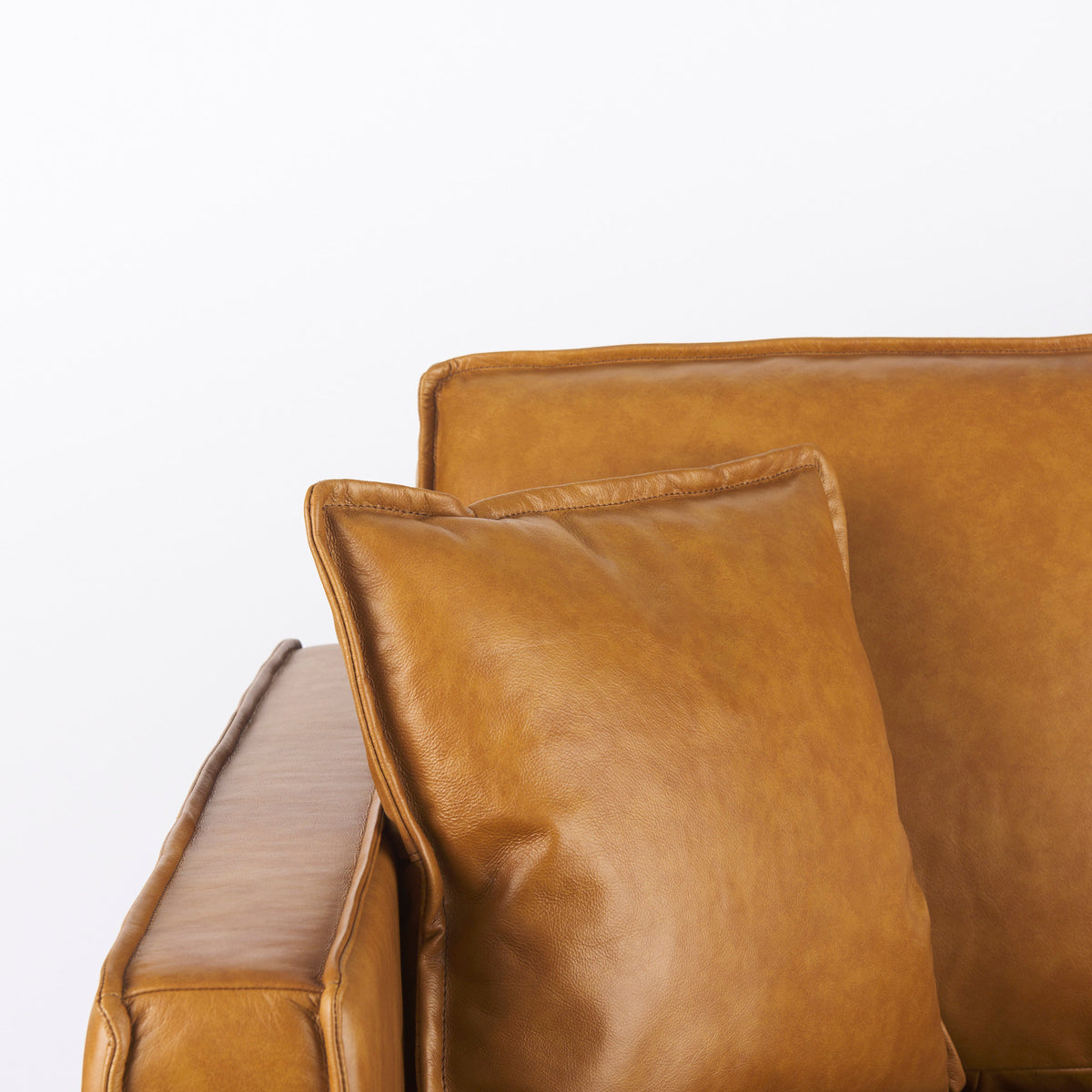 D'Arcy Tan Genuine Leather Loveseat