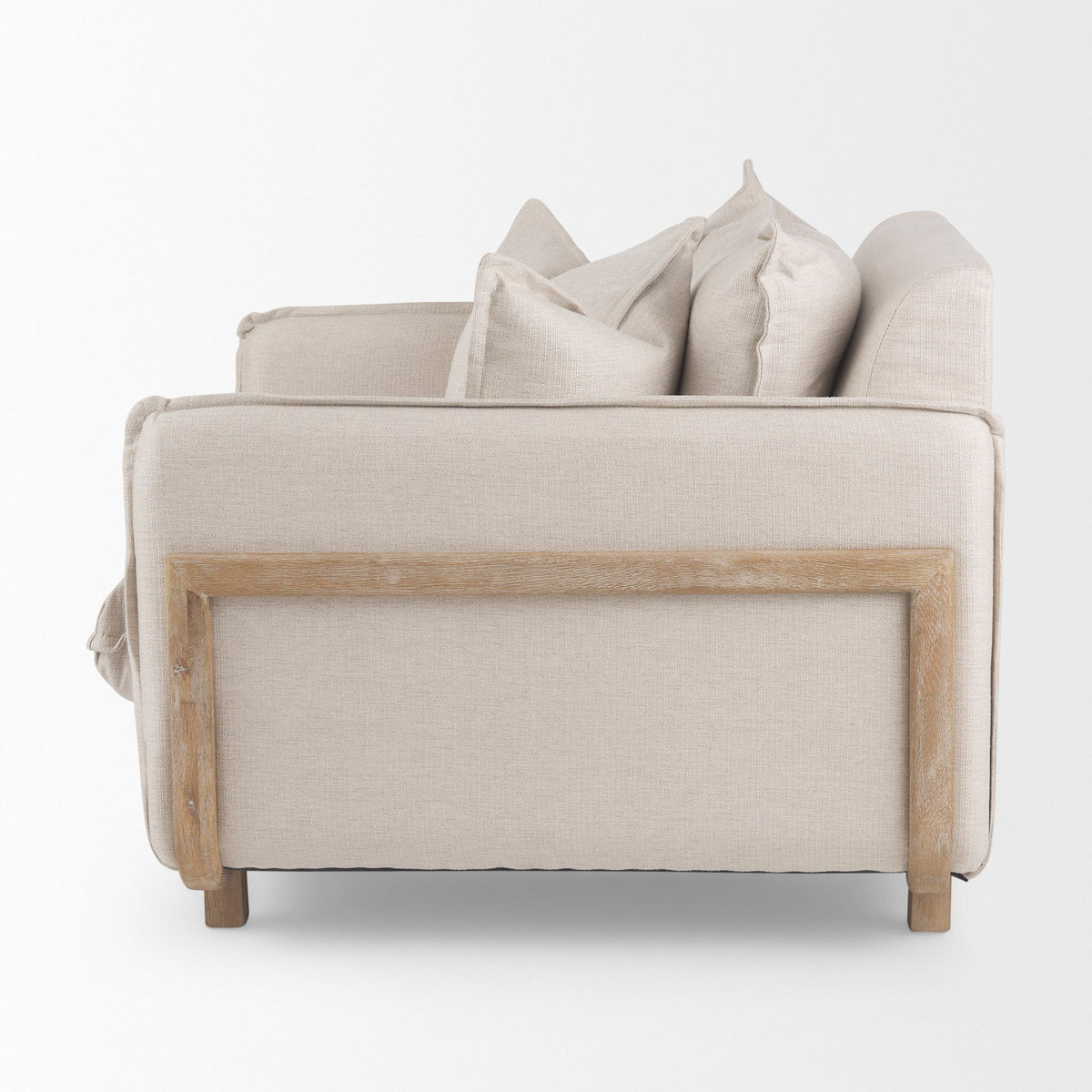 Roy Beige Upholstered Arm Chair