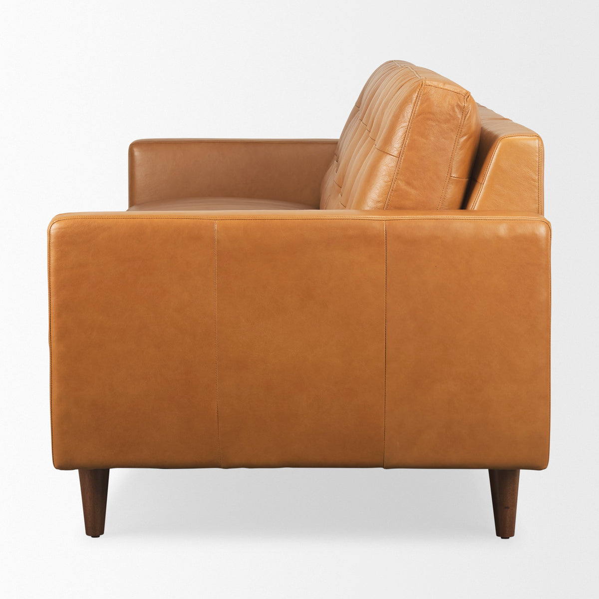 Olaf Tan Genuine Leather 3-Seater Sofa
