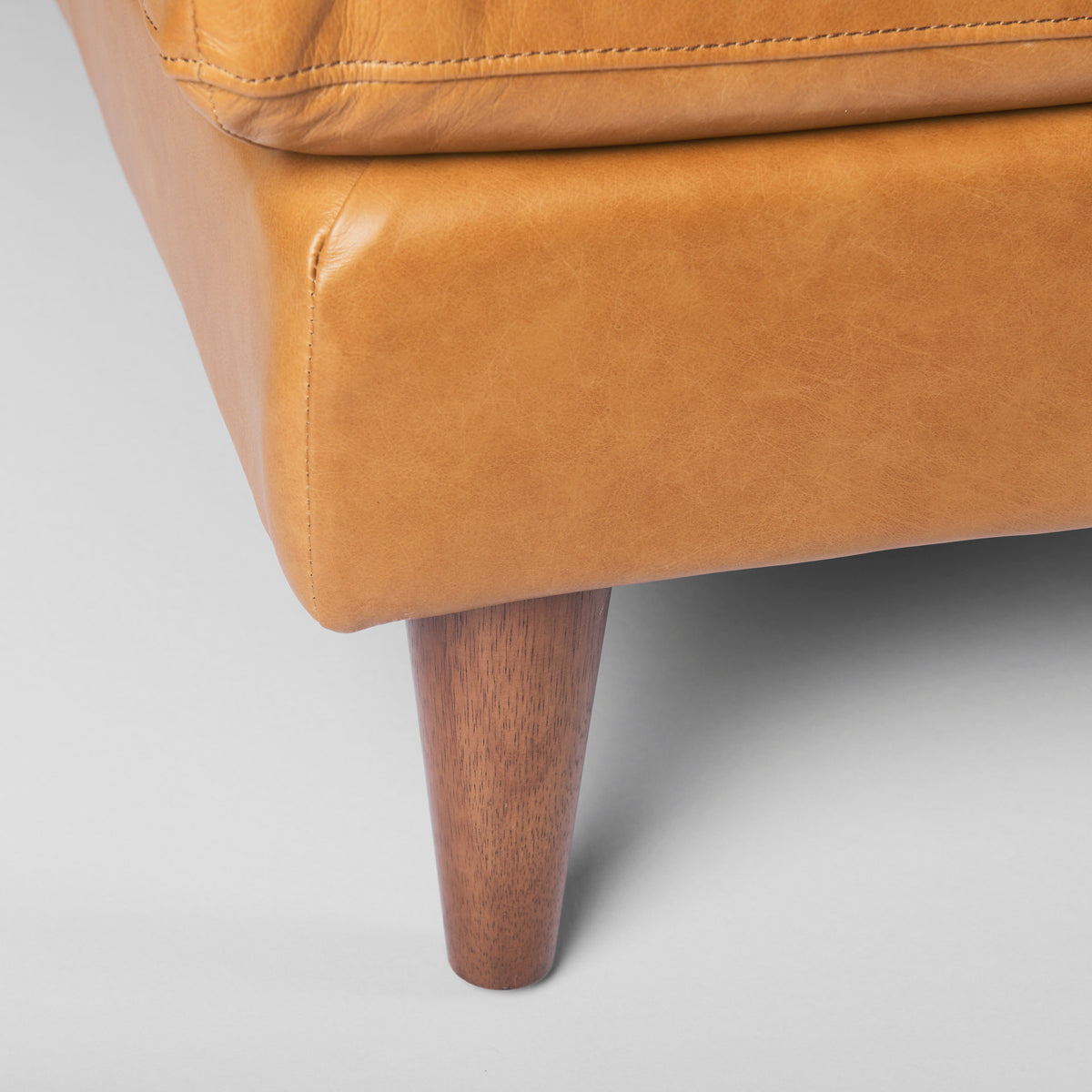 Elton Right Chaise Tan Genuine Leather Sectional