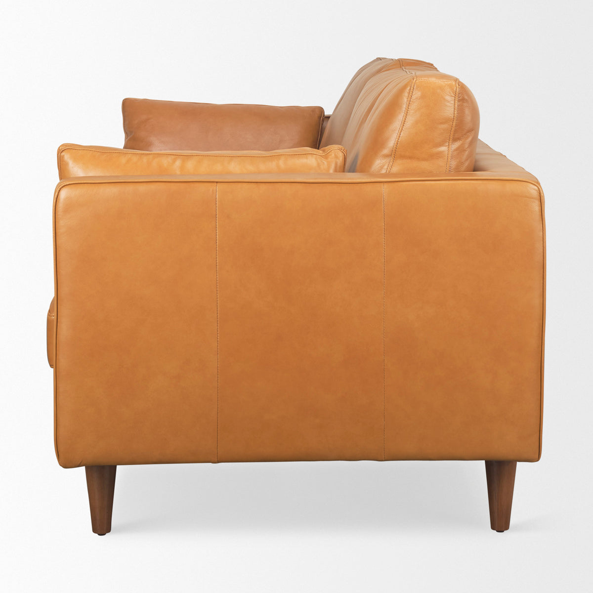 Elton Tan Genuine Leather 3-Seater Sofa