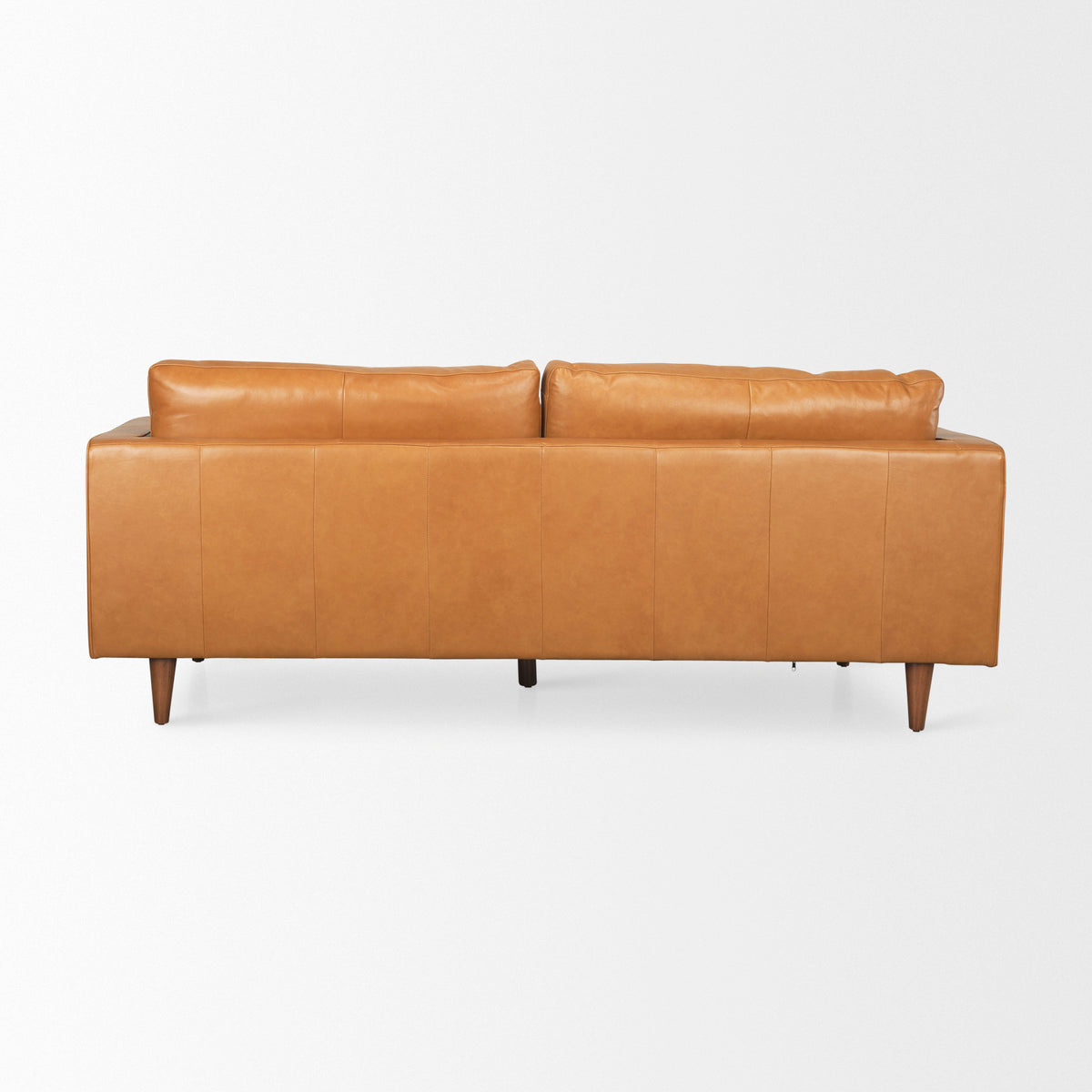Elton Tan Genuine Leather 3-Seater Sofa