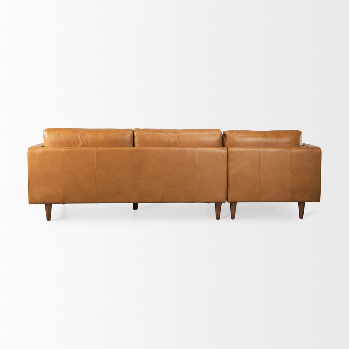 Svend Left Chaise Tan Genuine Leather Sectional