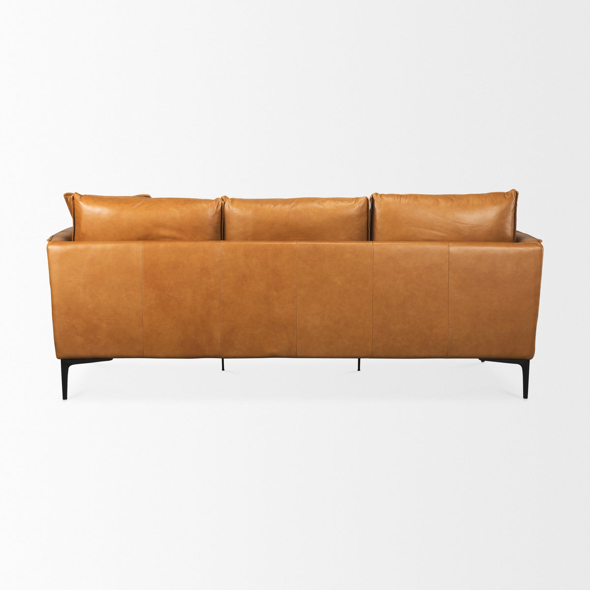 Lake Como Tan Genuine Leather 3-Seater Sofa
