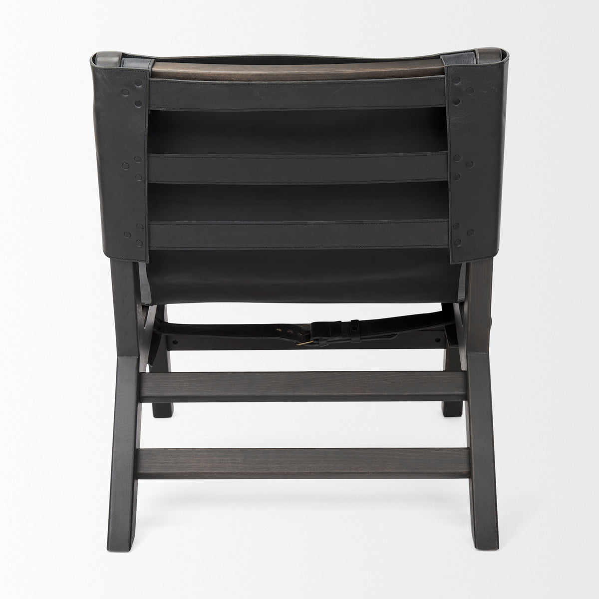 Elodie Black Leather Accent Chair