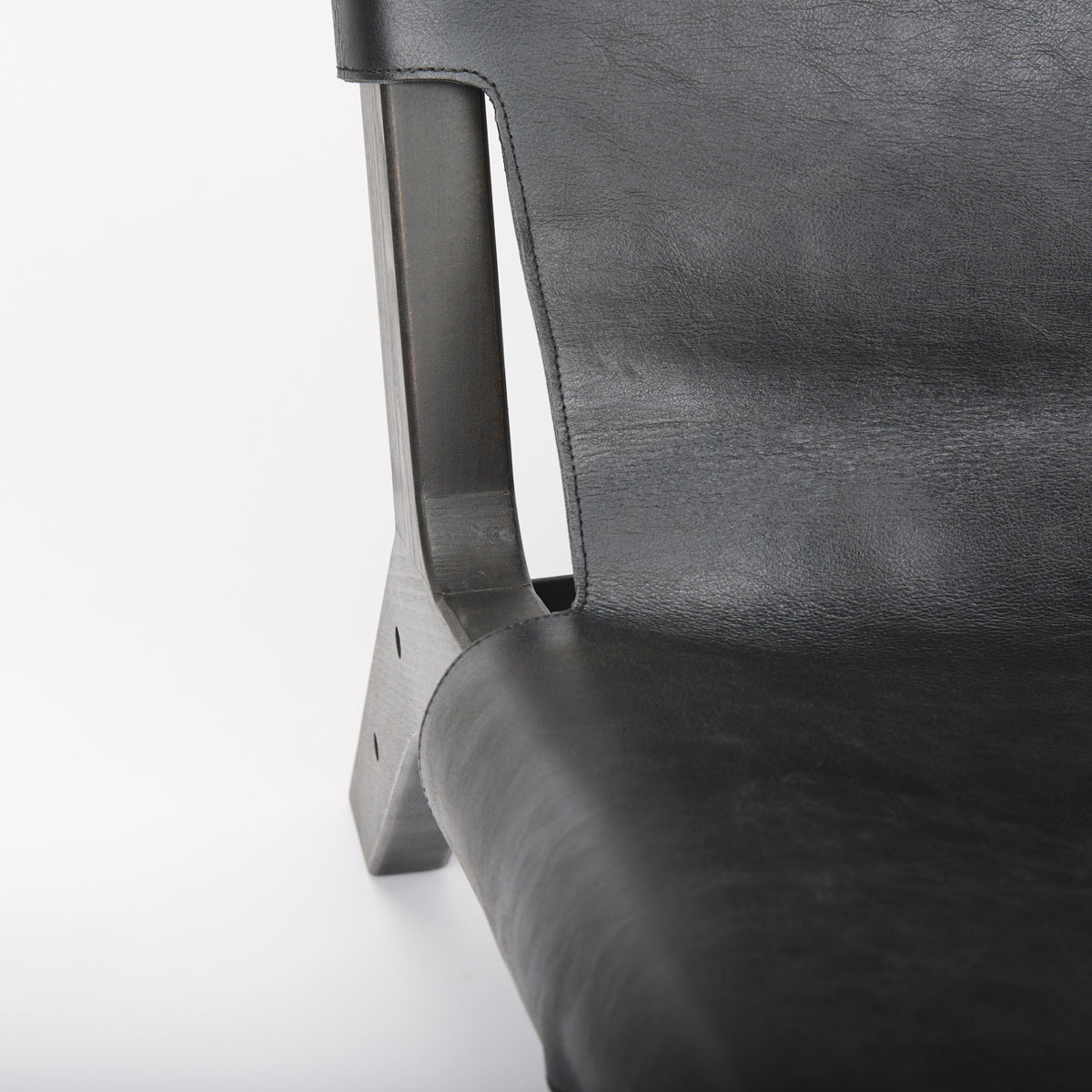 Elodie Black Leather Accent Chair
