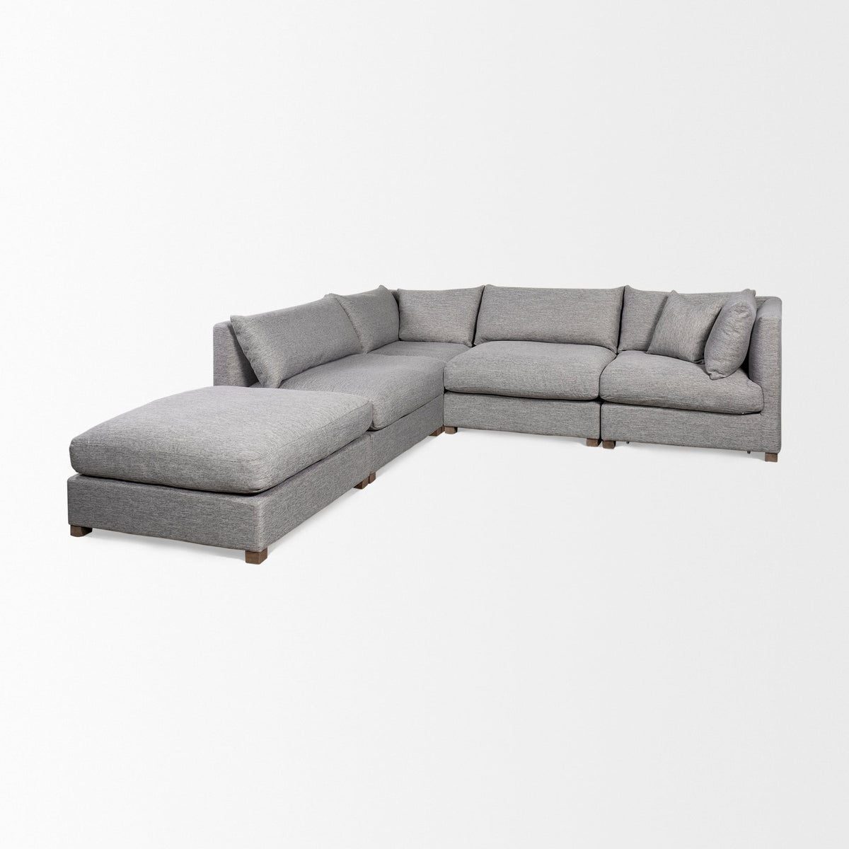 Valence Castlerock Gray Upholstered Corner Chair