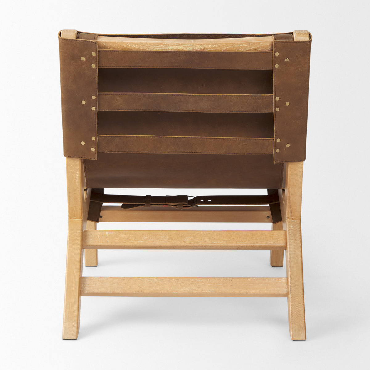 Elodie Brown Leather Accent Chair