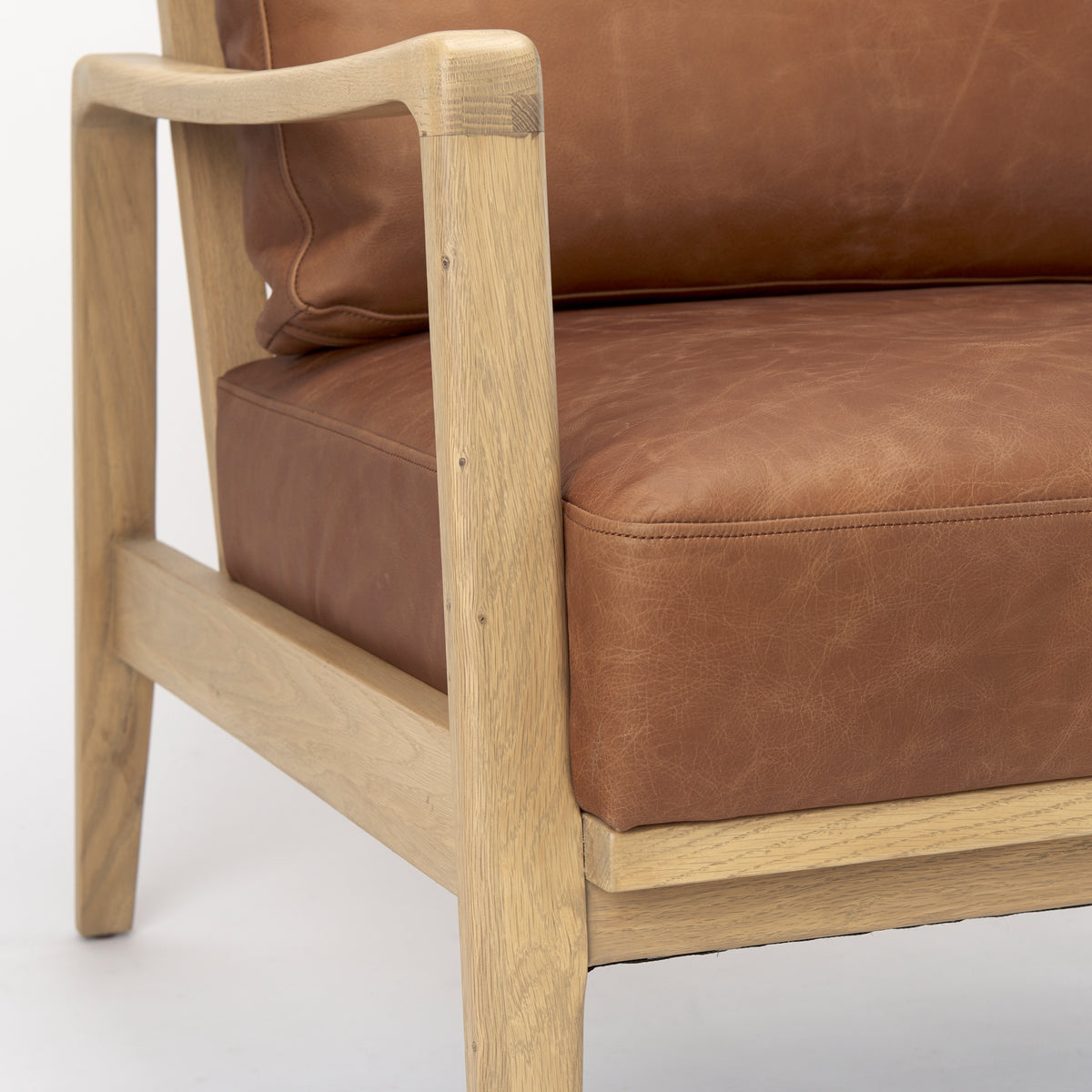 Raeleigh Cognac Leather Accent Chair