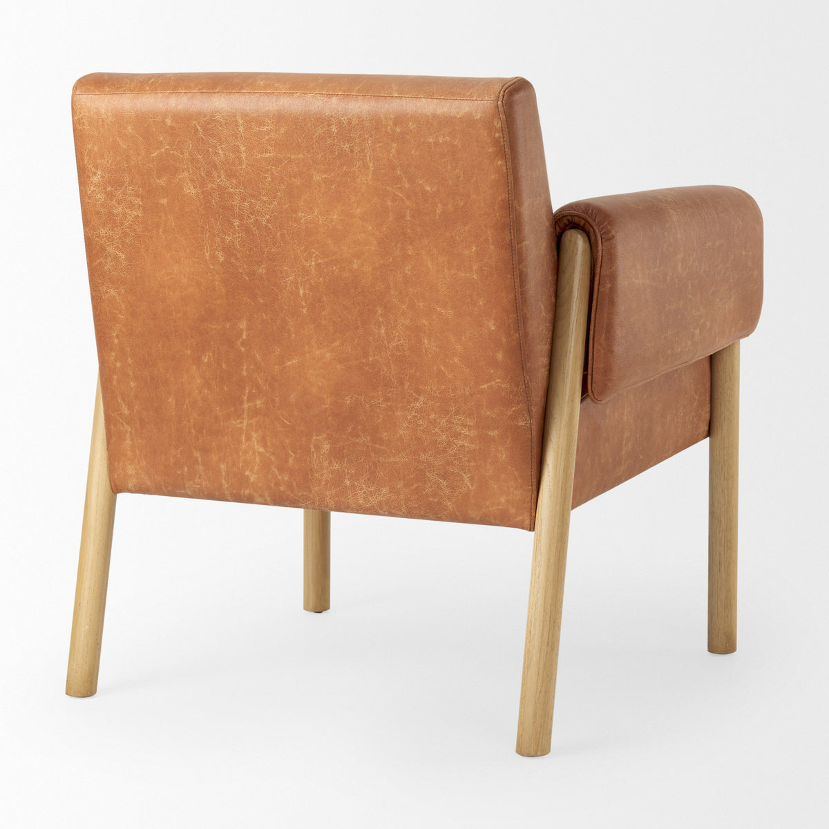 Ashton Brown Vegan Leather Accent Chair