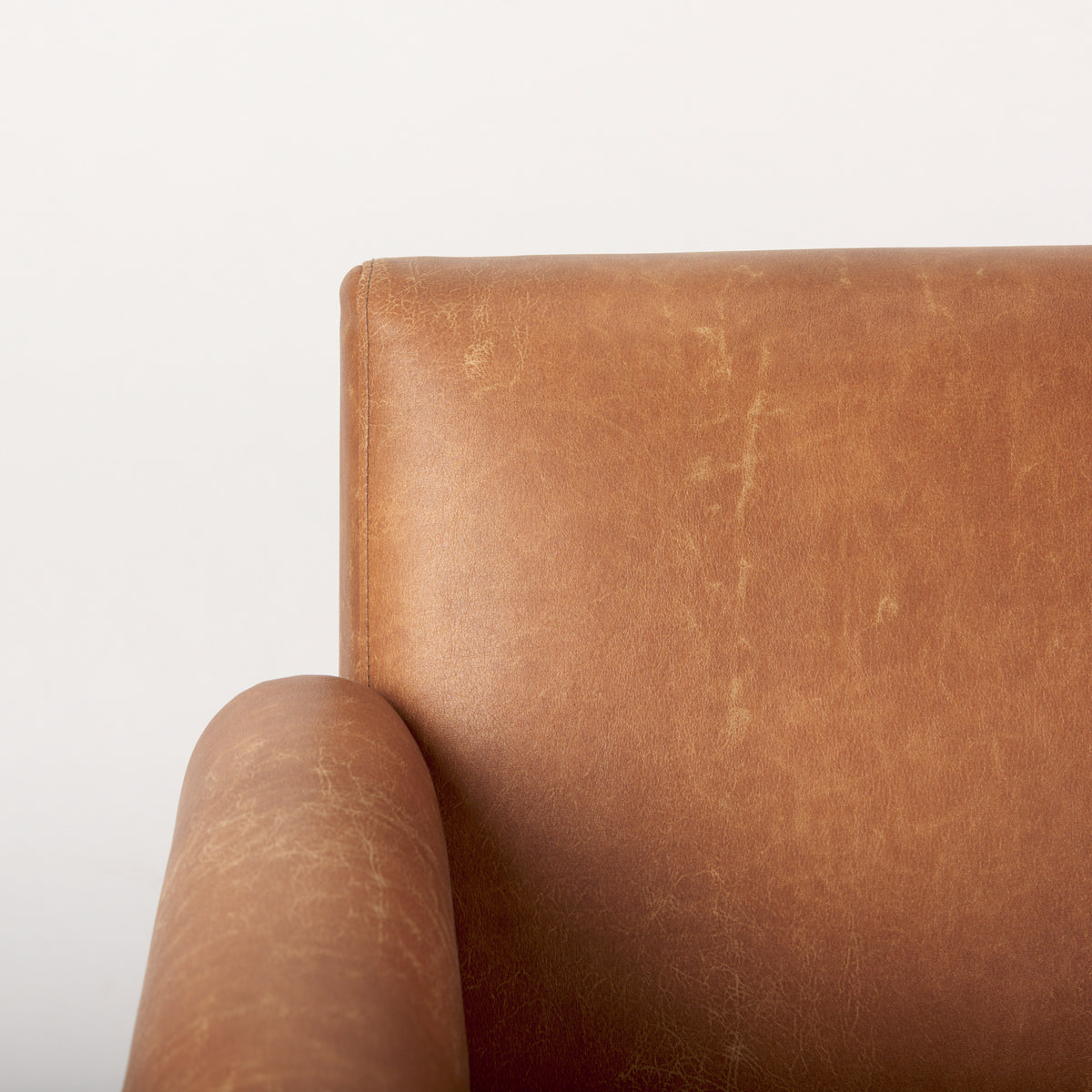 Ashton Brown Vegan Leather Accent Chair